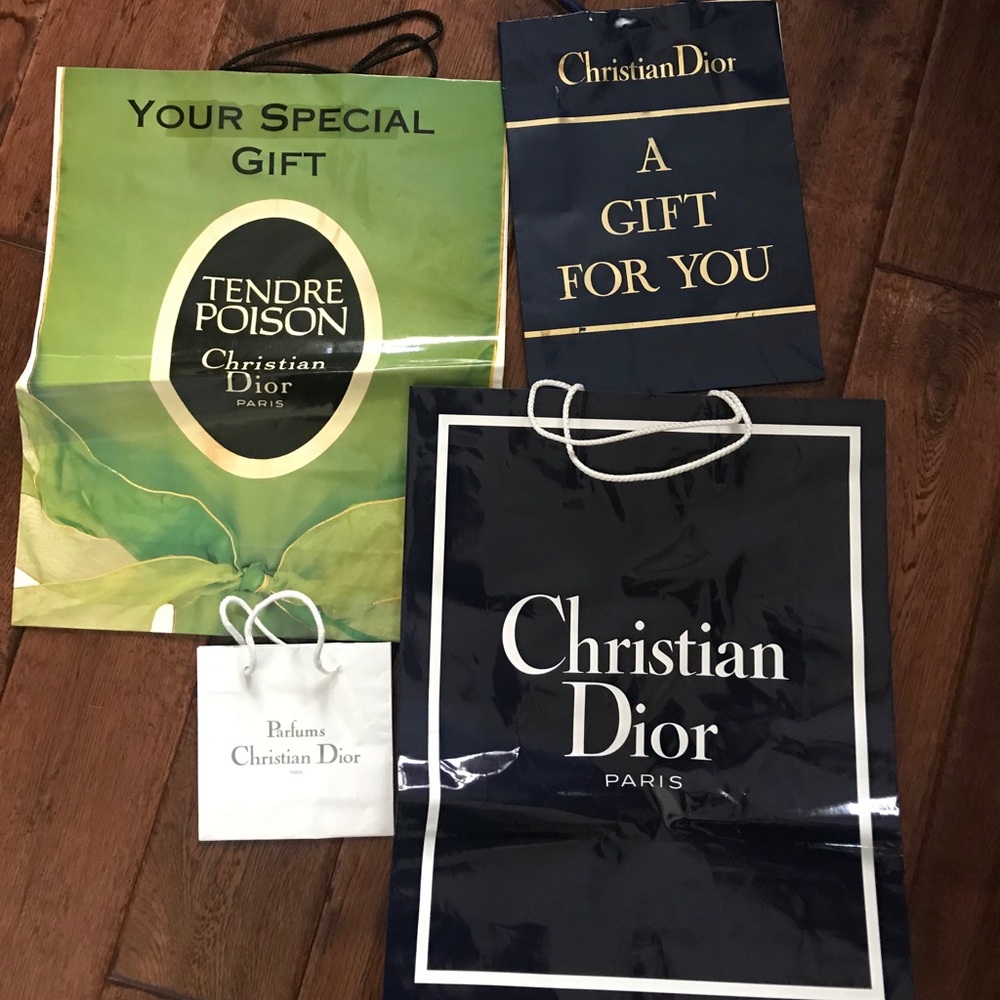 NWOT Vintage Christian Dior shopping bags